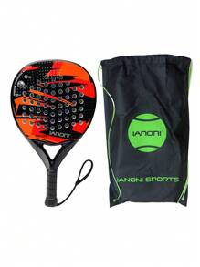 Racchetta da padel IANONI, in fibra di carbonio, superficie in EVA morbido, racchetta da tennis con borsa da padel, ottima per celebrazioni di Ringraziamento, Natale, Ognissanti e Capodanno
