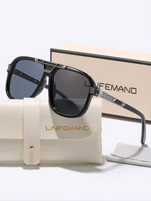 LINFEMAND Oversized Gradient Lens Fashion Glasses, For Men & Women, Daily Wear, Photography, Beach, Travel, Holiday Gift - Multicolor - View 12