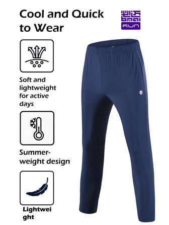  BMAI Men's Slim Fit Lightweight Sports Pants – Soft Fabric For Running, Jogging, Cycling, Fitness, And Casual Daily Wear