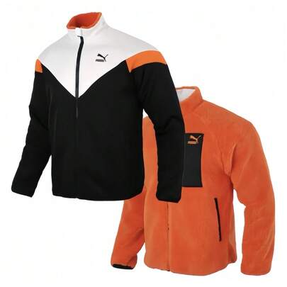 Puma 二合一双面保暖夹克，运动休闲两用