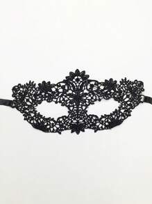 2 PIEZAS Máscaras de maquillaje de encaje negro y plástico diseñadas para hombres y mujeres, ofreciendo una opción elegante para eventos como bailes de máscaras, fiestas de Halloween, o celebraciones del Día de San Valentín