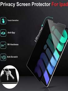 Privacy Screen Protector Compatible With Ipad 10th Generation (10.9-Inch, 2022 Model, 10th Generation)/Ipad 11th 2025, Anti-Spy Tempered Glass Screen Film Guard Compatible With Ipad 10.9-Inch 2022 10th Generation, 1Pc High Sensitive Bubble-Free Easy Install Black Security Screen(1PC) Screen Protection Essentials, Applicable To Daily Shield, Office, Home Pad Screen Protector Pad Accessories Waterproof Shockproof Anti-Fall Anti-Fall Scratch Resistant Anti-Fingerprint Full Cover