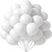 104pcs Pearl Satin White Balloon Arch Kit, Includes Pearl Satin White Transparent Balloons For Baby Shower, Wedding, Bridal Shower, Engagement, Baby Shower, Birthday Party Decoration