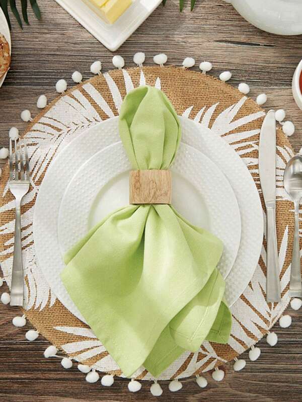 6 Peças Guardanapos de Pano Quadrados de Cor Sólida, Macios, Laváveis, Duráveis, Absorventes, Adequados para Uso Diário, Jantar em Família, Casamento, Festa de Coquetel, Hotel, Cozinha