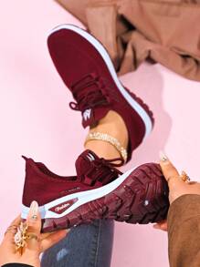 Zapatillas de tenis y deportes de raqueta cómodas, de gran en 2025 - Nuevas zapatillas deportivas casuales con suela de dos tonos, estilo trenzado/con cordones, con superficie y suela blanda, no cansan, cómodas zapatillas deportivas