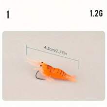 10pcs Soft Fishing Lure Hooks, Realistic Artificial Grass Shrimp, Outdoor Sea Beach Fishing Accessories, Multi-Color Mix