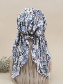 1pc Fashion Solid Color Bandana Hat, Chemo Cap, Long Tassel Hat, Pirate Cap, Beach Hat, Outdoor Sports Cap, Sleep Cap, Decorative Hat