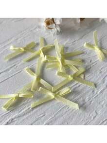 100 件芭蕾风格可爱迷你丝带蝴蝶结，甜美女孩 DIY 服装和发饰装饰材料