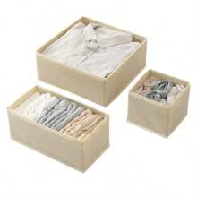 Caja de almacenamiento no tejida lavable sin tapa, cajón pequeño, caja de almacenamiento plegable de tamaño pequeño para ropa interior y calcetines