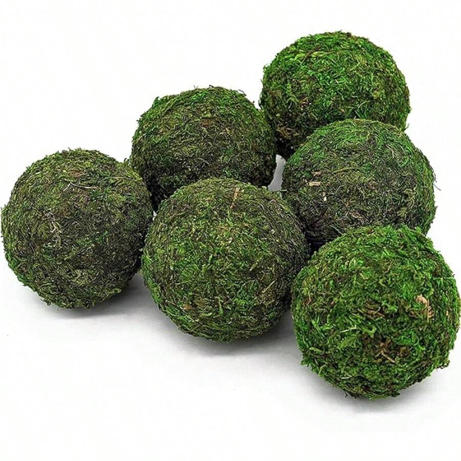 Usmola Moss Balls, Decorative Balls Centerpiece Bowls Vase Filler, Home Party Decor (3.5 Inches - Set Of 6-), Large - Large - View 1