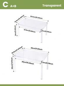 1 pieza Organizador multifuncional de acrílico, estantería de acrílico para exhibir postres, pasteles, libros, perfumes, artículos pequeños, almacenamiento de cocina