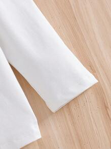 Girls Collared Long Sleeve T-Shirt, School Style, For Autumn