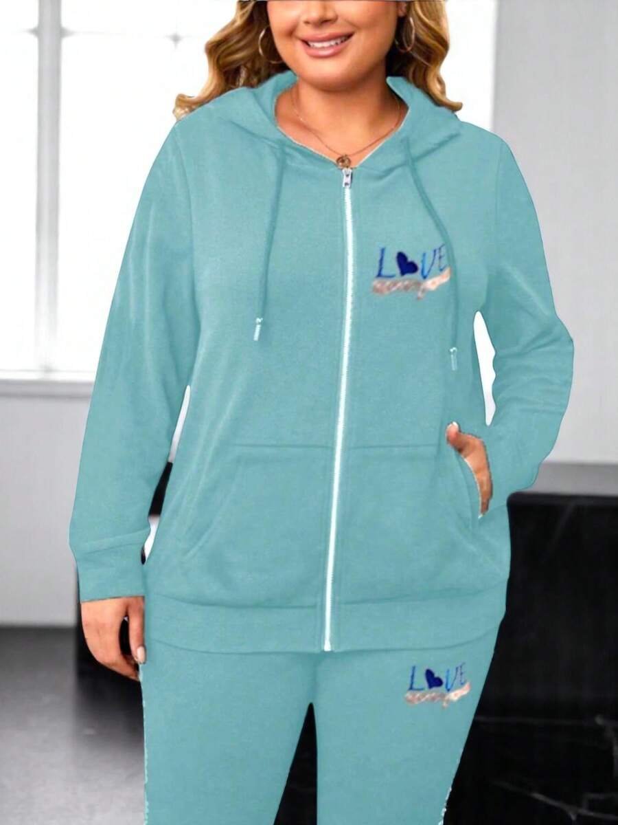 Plus Size Co-Ords - 薄荷綠 - 查看 1