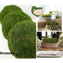 Usmola Moss Balls, Decorative Balls Centerpiece Bowls Vase Filler, Home Party Decor (3.5 Inches - Set Of 6-), Large - Large - View 3