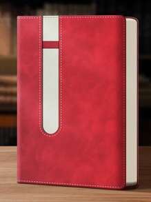 1 Stück A5 Notizbuch mit Stifthalter Design für einfaches Tragen, personalisiert mit Laser-gravierten Wunschtext, exquisites Büro Notizbuch, geeignet für Schule und Büro, das ideale Abschlussgeschenk