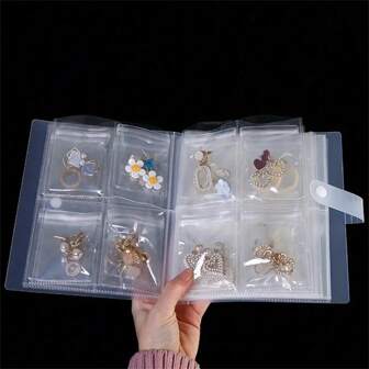 Organisateur de bijoux multicouche, sac de rangement de bijoux en PVC, pochette pour boucles d'oreilles et bagues, boîte d'affichage de bijoux transparente multifonctionnelle de grande capacité pour boucles d'oreilles et colliers, présentoir à colliers anti-oxydation, boîte à bijoux pour organisateur de rangement pour femmes, essentiels de voyage, retour à l'école, rangement en dortoir