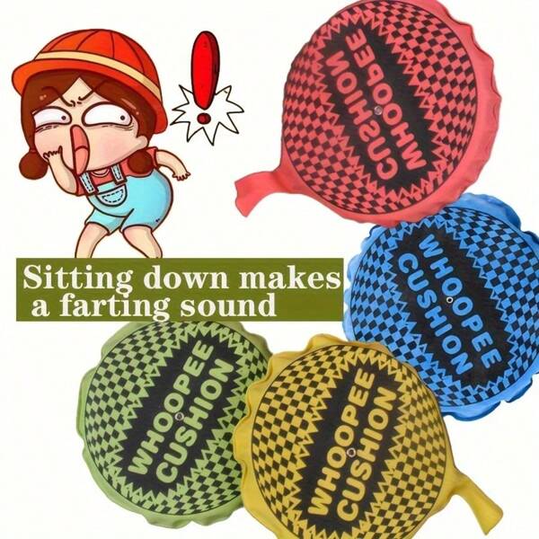 1 Piece Prank Farting Mat Toy, Unique Noise Emitted By Sponge Rubber Cushion, Humorous Party Gag Gift,Original Prank Rubber Whoopie Cushions | Classic Woopie Cushion, Fart Bag, Party Accessory,Perfect Halloween And Christmas Gift For ,Friendly Novelty Trick Toy For Party, Random Color Selection