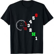 Motorcycle Gear Shift Pattern T-Shirt As Gift - Black - View 1