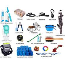 39-Piece Puppy Starter Kit With Essentials & Dog Supplies - New Puppies - Blue - View 2
