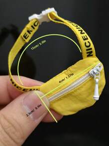 1pc Cross-Body Bag For 10-20cm Dolls - Suitable For Labubu Dolls, Fashion Doll Backpack, Delicate & Soft, Mini Zipper Doll Purse Accessories For BJD Dolls, Dollhouse Decor, Photography Props, Fashionable Doll Clothes & Makeup Party Gift