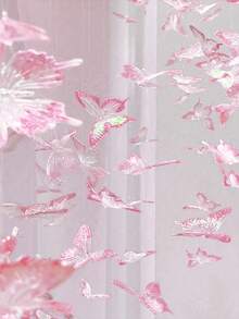 21pcs/Set DIY Butterfly Decorative Ceiling Hanging Ornaments Hanging Butterflies Ceiling Decoration For Christmas Tree Wedding Bedroom Decor, Crystal Butterfly Hanging Decorations, DIY Hanging Butterfly Flower Door Curtains, Fashion Butterfly Door Curtain Wedding Decorations Wedding, Pink/Purple Background Color, DIY Butterfly Ornaments For Room Decor Birthday Decorations Party Decorations Backdrop Wedding Decor Home Decor Christmas Decorations - Pink - View 7