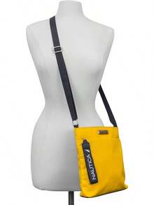 Nautica Diver - Bolso bandolera pequeño de nailon para mujer con correa de hombro ajustable - Soleado (Amarillo) - Ver 10