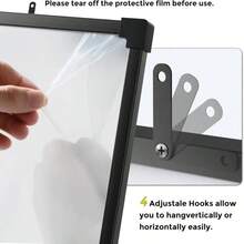 MaxGear Magnetic Dry Erase White Board, 36 X 24 Inches Double Sided Whiteboard, Black Aluminum Frame White Board For Wall, Hanging Planner Board With 2 Dry Erase Markers For School Office Home