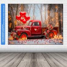 Valentine's Day Photographic Panel Fabric Backdrop 1.50 X 2.20m - FDNA0033 - 查看 3