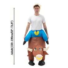 Inflatable Ox Costume Adult, Inflatable Costume For Adult, Cow Inflatable Costume Women/Men For Funny Party, Blow Up Costumes, Bullfighting Dress, Ox For Festive Personalized Dress Up - Brown - View 2