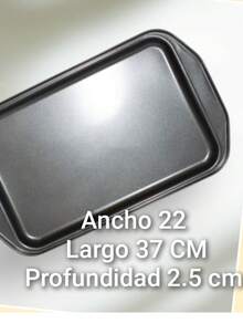 Cahrola para hornear galletas panes etc charola metálica multiusos, resistente calor, fácil limpiar, hornear todo tipo de pan/galletas - Gris oscuro 1 pieza - Ver 1