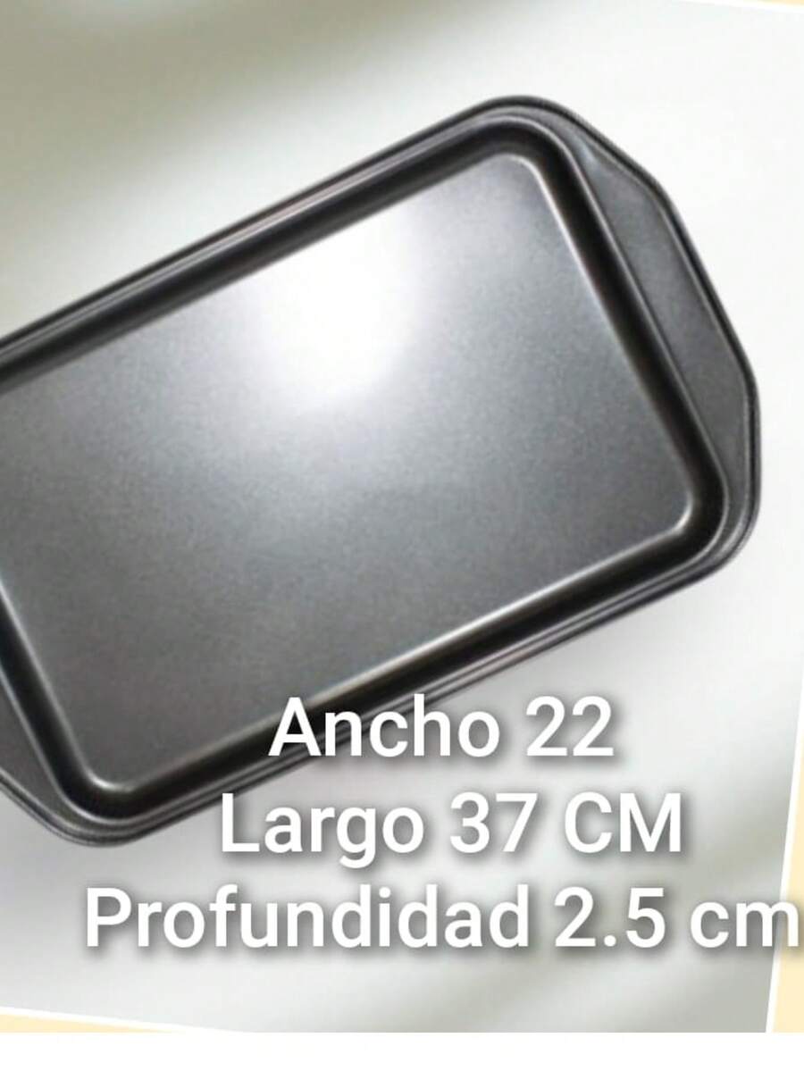 Cahrola para hornear galletas panes etc charola metálica multiusos, resistente calor, fácil limpiar, hornear todo tipo de pan/galletas - Gris oscuro 1 pieza - Ver 1
