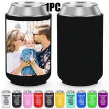Customizable Beer Sleeves, Personalized With Logo, Name, Photo, Font, Ideal For Parties, Gatherings, Home, Travel, Custom Beverage Bottle Coolers With Initial Text Letter Combination Design, Fun Birthday, Wedding, Party Gifts (Non-Food Contact)
