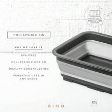 Collapsible Wash Basin - Grey | Portable Dish Tub | Kitchen | Camping | Sink | Home Essentials | Baby Travel | Folding Dish Pan For Maximum Space Saving - Multicolor - View 4