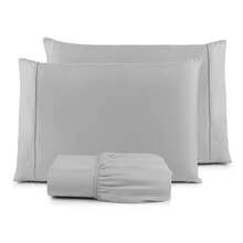 400 Thread Count Bedding Set With Elastic Band, Hotel Standard, All Sizes - Gris - Ver 3
