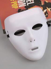 5pcs White Masquerade Ball Masks, Masquerade Masks, Costume Masks For Dancing, Hip-Hop, Unisex