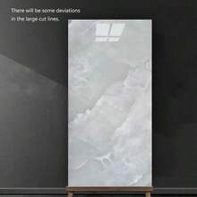 20/30片3D立体浅灰色大理石纹仿瓷砖墙贴防水防潮遮丑墙板厨房卫生间贴纸铝塑板墙贴