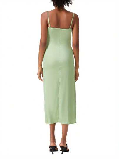 Women Sling Bodycon Long Dress Flower Embroidery Sleeveless Spaghetti Strap Cocktail Dress Summer Party Club Skinny Dress