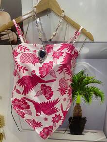 Belala Moda New Vest With Adjustable String And Print - Pink - View 3