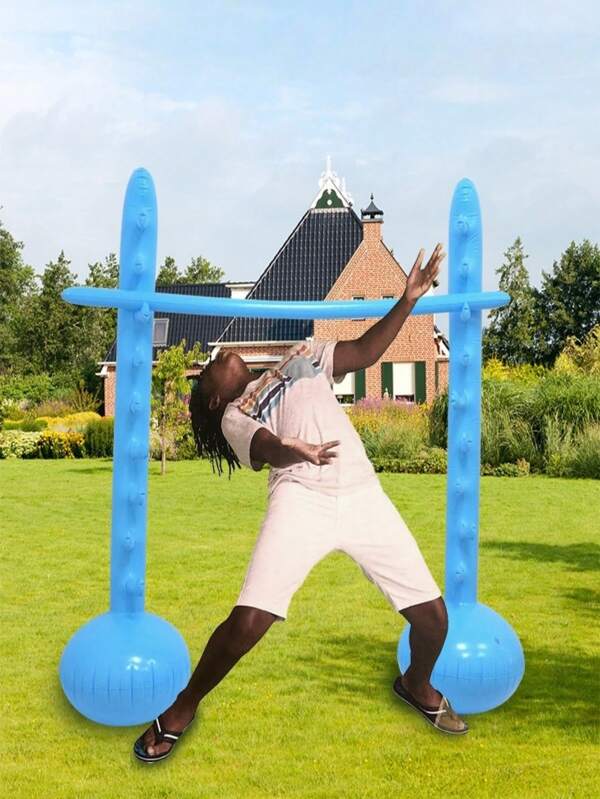 1 Set Inflatable High Jump Bar Toy For Teens, Quick Inflation, Portable, Easy Installation, Indoor/Outdoor Party Decoration, Beach Toy