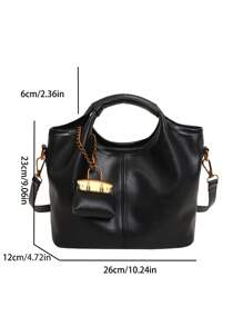 Bolso multifuncional de estilo retro minimalista con monedero, bolso de mano, correa de hombro desmontable como bolso bandolera para mujeres