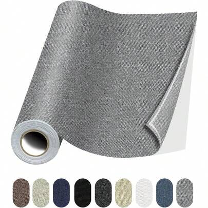 Miếng vá vải 20 inch - Bộ dụng cụ sửa chữa vải lanh và vải vi sợi tự dính, thích hợp cho đồ nội thất, ghế sofa, ghế xe hơi, ghế, túi xách, áo khoác, gối - Keo dính chắc chắn, có nhiều màu be và xám - Sử dụng được cả trong nhà và ngoài trời.