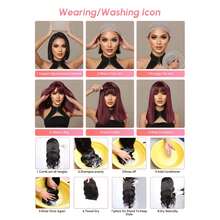 More Beautiful Full Curly Crochet Braided Wig | Natural Synthetic African Dreadlock Curly Hair, Short Twist Design, Breathable Layered Bob Cut, 4 Colors (Black/Brown/Copper/Gold) - Daily & Cosplay Replacement Wig - T1B-h# - View 11