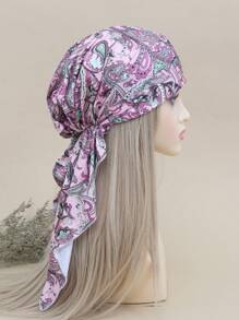 1pc Fashion Solid Color Bandana Hat, Chemo Cap, Long Tassel Hat, Pirate Cap, Beach Hat, Outdoor Sports Cap, Sleep Cap, Decorative Hat