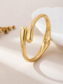 1 Set Alloy Ring, Teardrop Bracelet And Rivet Choker Necklace For Women, Fashionable Accessories For Daily Wear And Festival Gifts