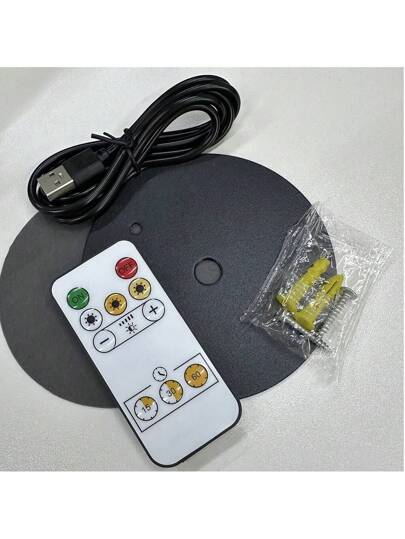 1pc Rechargeable LED Wand Lamp, Remote Control, 50cm Zwart Aluminum, Removable Wireless Bedside Light, Bedroom Living Room Restaurant Corridor Hallway Interior Fixture view 8