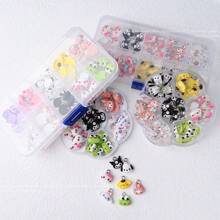Sanrio Sanrio 35PCS/50PCS Hello Kitty3D Mini Cartoon Żywiczne Charmsy Do Tworzenia Biżuterii - Zestaw Hurtowy Do Biżuterii DIY, Bransoletek, Breloczków, Akcesoriów Do Kolczyków