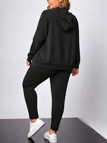 Plus Size Co-Ords - Black - View 2