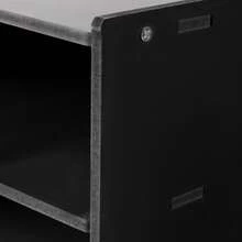 kangten 4 Tier+ 2 Slot Desktop File Organizer Document Mail Sorter PVC Magazine Storage Rack Office Storage Holder - Black - View 4