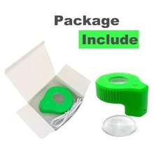 New Led TransParent Glass Seal Storage Jar, Light- Magnifying Glass Ornamental Bottle (Green) - Green - View 3