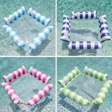 Boia com Rede para Piscina – Cores Variadas | Flutuador Adulto e Infantil, Conforto Total para Verão e Praia - Azul Claro - Visão 4